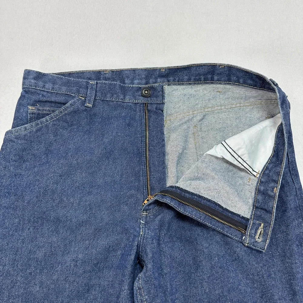 Bulwark FR Jeans Mens 38x34 Blue Relaxed Fit Straight Flame Resistant Denim Work